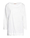 Purotatto Woman T-shirt White Size 8 Linen