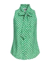 Moschino Woman Shirt Green Size 8 Polyester, Elastane