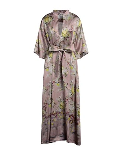 813 Ottotredici Woman Maxi Dress Pastel Pink Size L Silk, Elastane