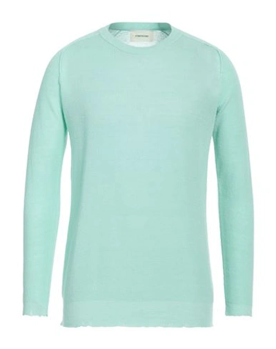 Atomofactory Man Sweater Light Green Size M Linen, Cotton