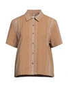Ymc You Must Create Woman Shirt Camel Size M Cotton In Beige