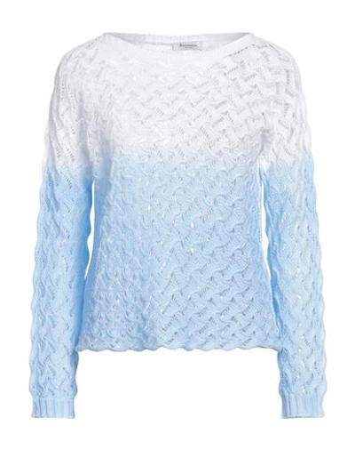Arovescio Woman Sweater White Size 8 Cotton, Viscose, Polyester