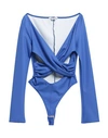 Alessandro Vigilante Woman Bodysuit Navy Size 6 Polyester, Polyurethane, Elastane In Navy Blue