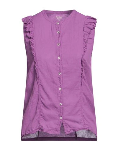 Hartford Woman Shirt Purple Size 3 Cotton
