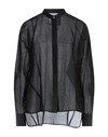 Jil Sander Woman Shirt Black Size 6 Cotton
