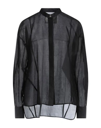 Jil Sander Woman Shirt Black Size 6 Cotton