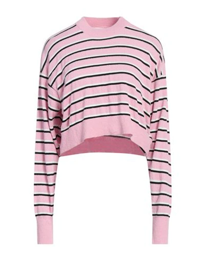Palm Angels Woman Sweater Pink Size M Cotton, Polyamide, Polyester