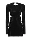 Alexandre Vauthier Woman Mini Dress Black Size 8 Viscose, Elastane, Glass