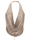 Retroféte Eleanor Embellished Halter Crop Top