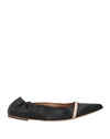 MALONE SOULIERS MALONE SOULIERS WOMAN BALLET FLATS BLACK SIZE 6.5 SOFT LEATHER