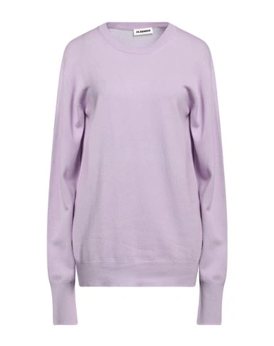 Jil Sander Woman Sweater Lilac Size 8 Cashmere In Purple