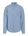 Hartford Man Shirt Light Blue Size Xxl Linen