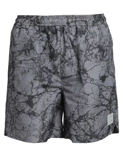 A-cold-wall* Gray Marble Swim Shorts In Mid_grey