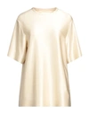 JIL SANDER JIL SANDER WOMAN T-SHIRT IVORY SIZE 6 VISCOSE, ELASTANE