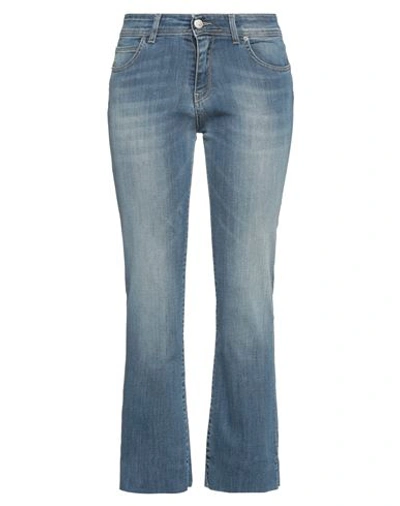 Noir'n'bleu Woman Jeans Blue Size 28 Cotton, Elastane