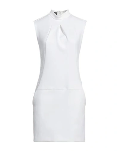 Bcbgmaxazria Woman Mini Dress White Size 4 Polyester, Viscose, Elastane