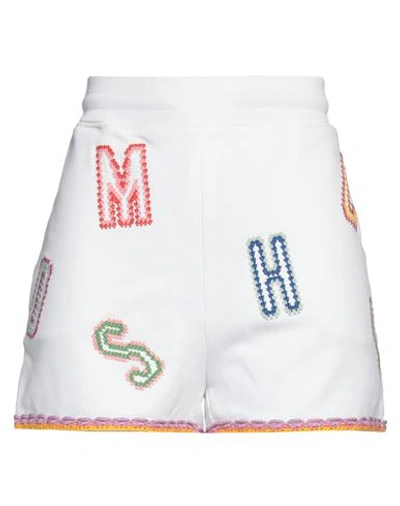 MOSCHINO MOSCHINO WOMAN SHORTS & BERMUDA SHORTS WHITE SIZE 12 COTTON