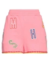 Moschino Woman Shorts & Bermuda Shorts Pink Size 6 Cotton