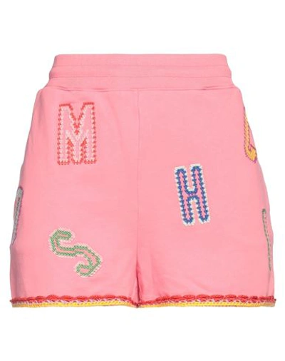 Moschino Woman Shorts & Bermuda Shorts Pink Size 8 Cotton