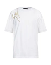 Giuseppe Zanotti Man T-shirt White Size Xl Cotton