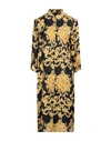 Pinko Woman Midi Dress Yellow Size 6 Viscose In Yellow