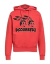 Dsquared2 Man Sweatshirt Coral Size L Cotton In Red