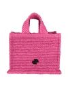 Patou Woman Handbag Fuchsia Size - Natural Raffia In Pink
