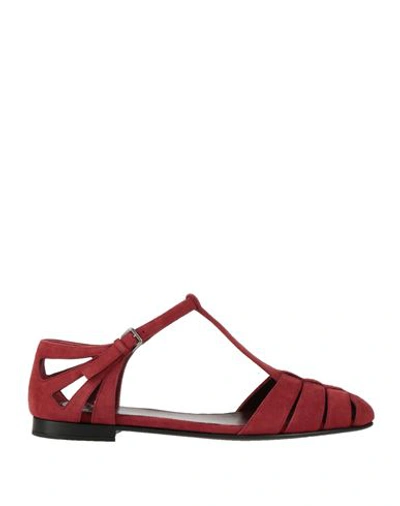 Church's Woman Sandals Brick Red Size 10 Leather