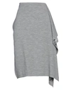 Fendi Woman Midi Skirt Grey Size 6 Wool, Polyamide, Polyurethane