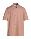 Jil Sander Man Shirt Light Brown Size 16 Cotton In Beige