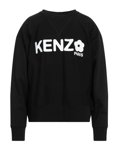Kenzo Man Sweatshirt Black Size Xl Cotton, Elastane