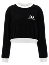 Dolce & Gabbana Ribbed Crew-neck Sweatshirt With Contrasting Cuffs And Hemline