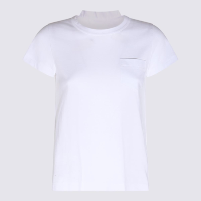 Sacai T-shirt E Polo Bianco In White