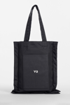 Y-3 TOTE IN BLACK POLYESTER