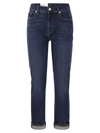 7 For All Mankind Relaxed Skinny Mid-rise Boyfriend Jeans For Women In Dark Denim In Dark Denim