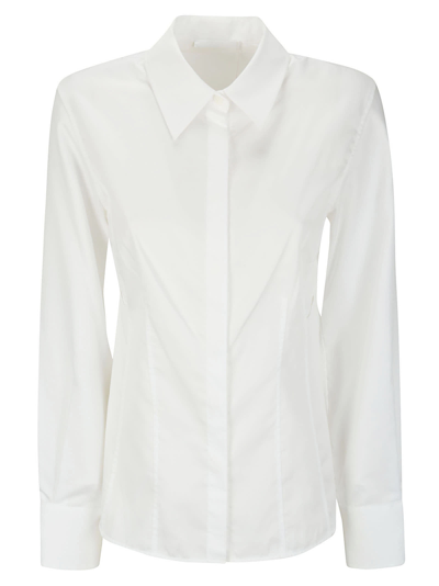 Helmut Lang Cotton Slash-detail Shirt In Beige