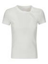 Helmut Lang Zeroscape Mesh Cotton Jersey T-shirt In White