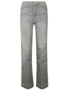 7 For All Mankind Modern Dojo Flared Mid-rise Stretch-denim Jeans In Grey