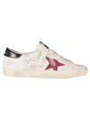 GOLDEN GOOSE SUPER-STAR NET AND LEATHER UPPER SUEDE STAR SHINY