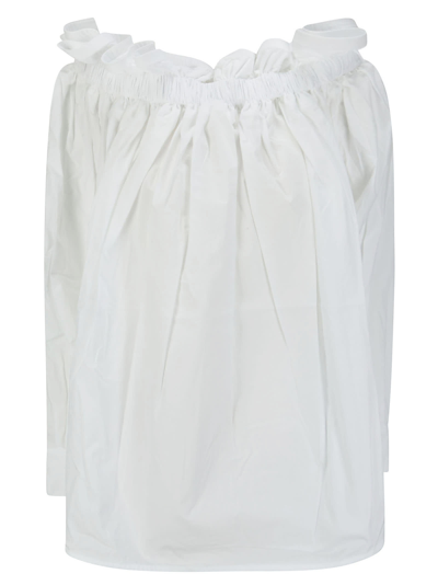 Az Factory Meryl Off-shoulder Ruffled Blouse In White