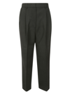 TOTÊME DOUBLE-PLEATED CROPPED TROUSERS