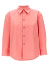 Jil Sander Pink Straight-point Collar Cotton Shirt In Fuchsia