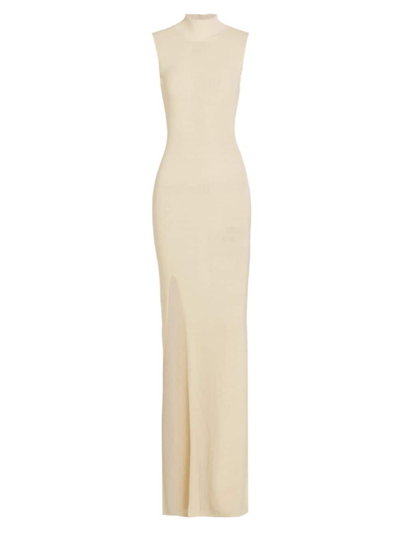 Aya Muse Off-white Berin Maxi Dress In Cream