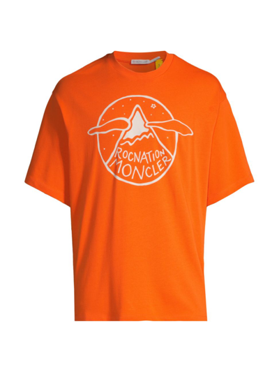 Moncler Men's  X Roc Nation Designed By Jay-z Logo T-shirt In Orange