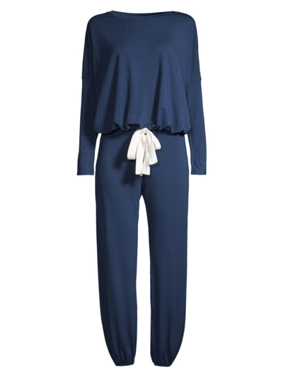 Eberjey Women's Gisele 2-piece Slouchy Pajama Set In Navy Ivory