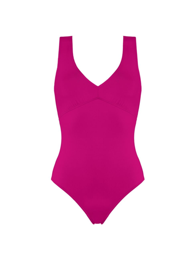 Eres Women's Hold Up Plunge V-neck One-piece Swimsuit In Sunset