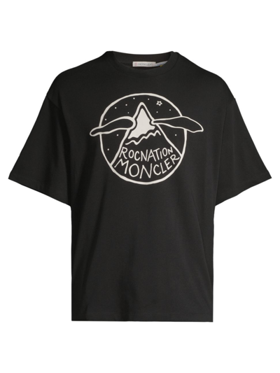 Moncler Men's  X Roc Nation Designed By Jay-z Logo T-shirt In Black