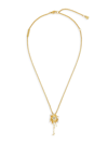 GIVENCHY WOMEN'S DAISY NECKLACE IN METAL AND ENAMEL WITH CRYSTAL