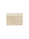 GIVENCHY WOMEN'S GIV CUT CARD HOLDER IN 4G LUREX EMBROIDERY AND LEATHER