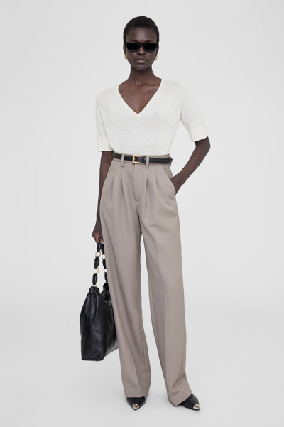 Anine Bing Carrie Pant In Taupe